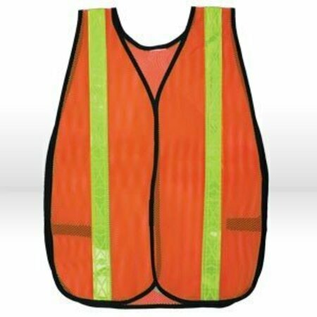 ERB Safety Vest, Non-ANSI Safety Vest w/Reflective Tape - Orange, One Size Fites Most S18R 14601